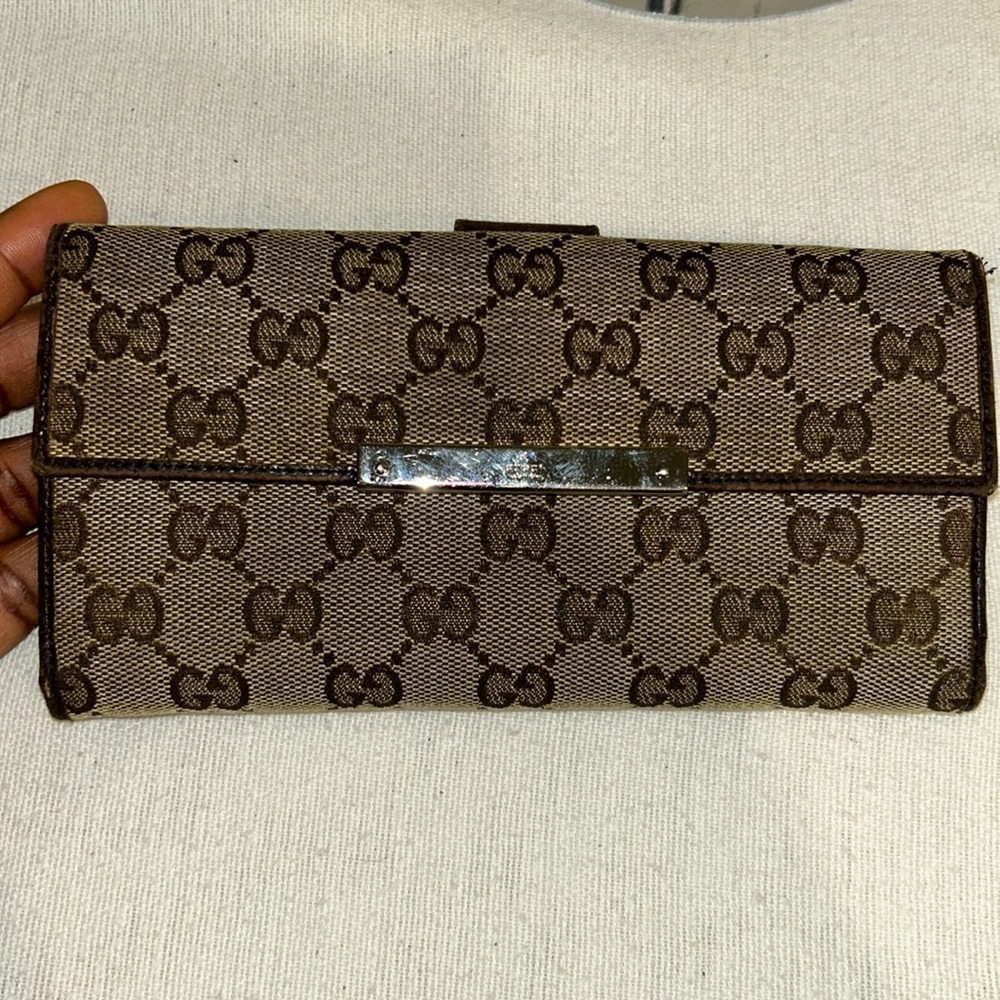 Authentic Gucci  Wallet trifold Vintage GG - Picture 12 of 14